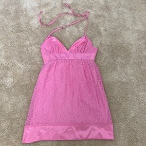 Cute Pink Halter Dress - Size S